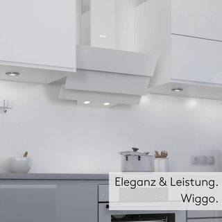 Wiggo WE-B643G  Dunstabzugshaube 60cm kopffrei - 3 Glas wei