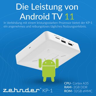 Zehnder KP-1, IPTV BOX, 4K UHD, Android 11